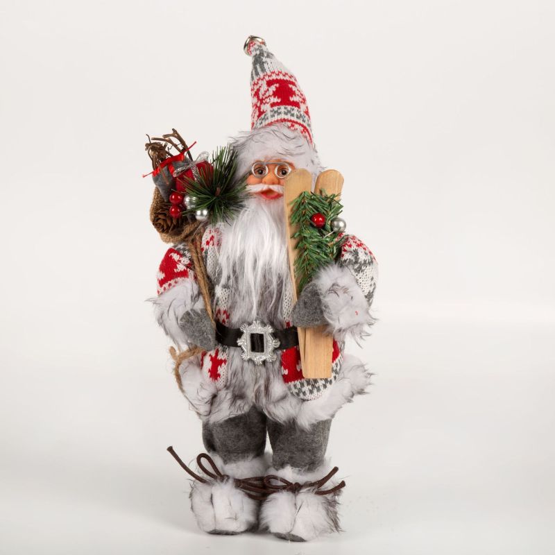 Christmas,White Plush Santa Claus - Christmas Decoration